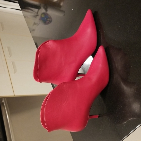 💕ANINE BING💕 Annabelle Boots 100% Leather Pointed Toe Ankle Booties Red 40 - Picture 11 of 17